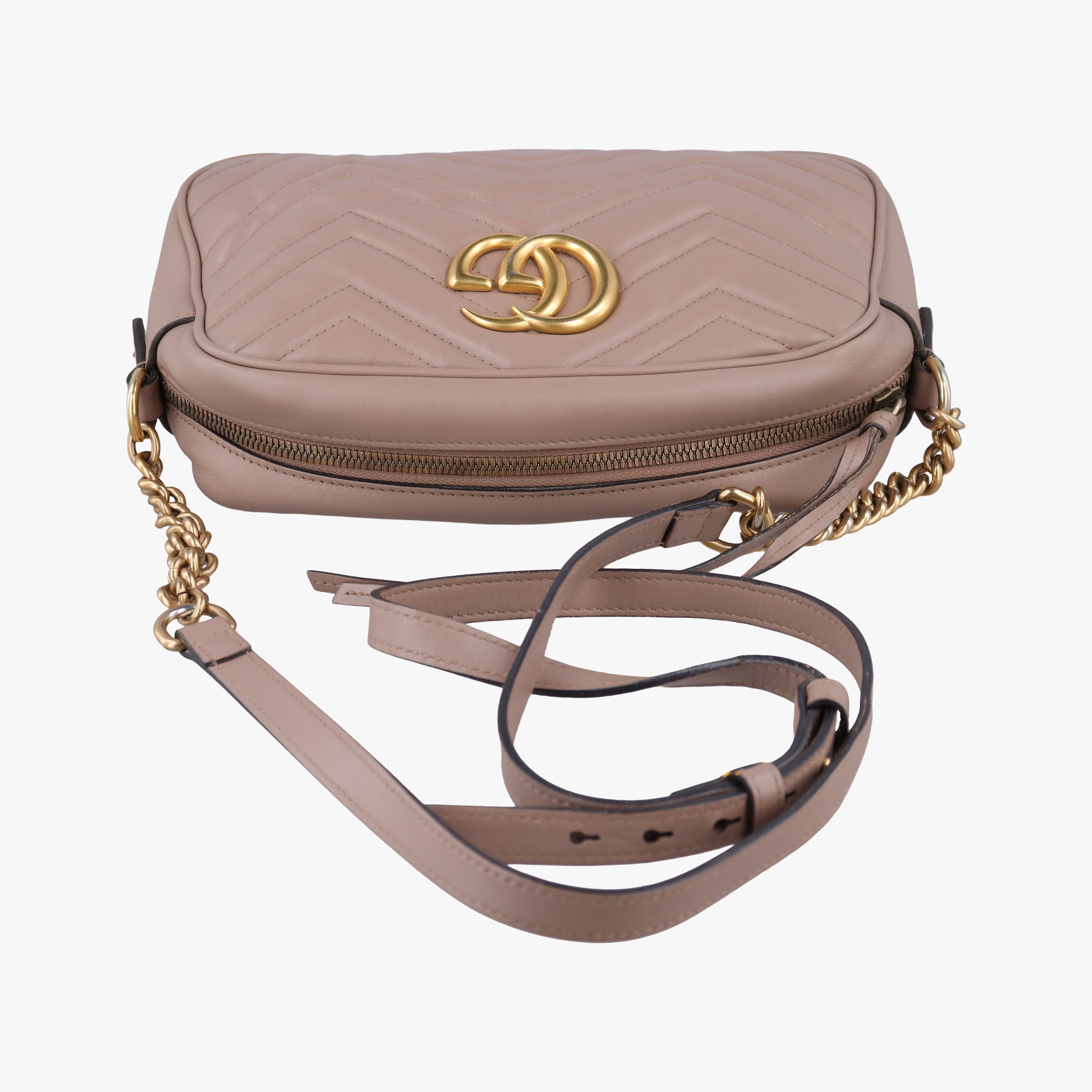 GG Marmont beige Leather 447632 A022556321GGマーモント ベージュ レザー 447632 A022556321