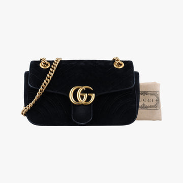 GG Marmont Black velour 443497 B024142631GGマーモント ブラック ベロア 443497 B024142631