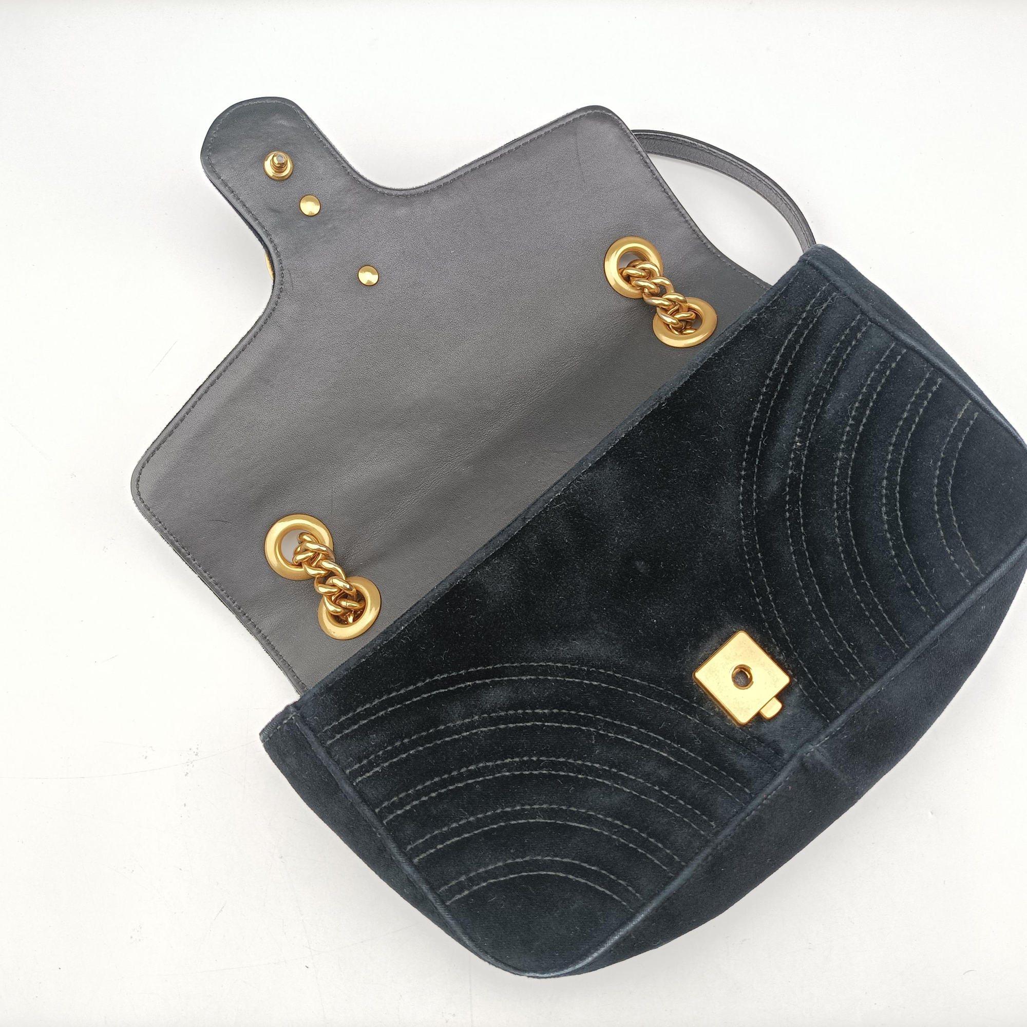 GG Marmont Black velour 443497 B024142631GGマーモント ブラック ベロア 443497 B024142631
