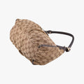 Abbey D-ring Hobo Brown Leather×canvas 190525 C7174710アビー Dリング ホーボー ブラウン レザー×キャンバス 190525 C7174710