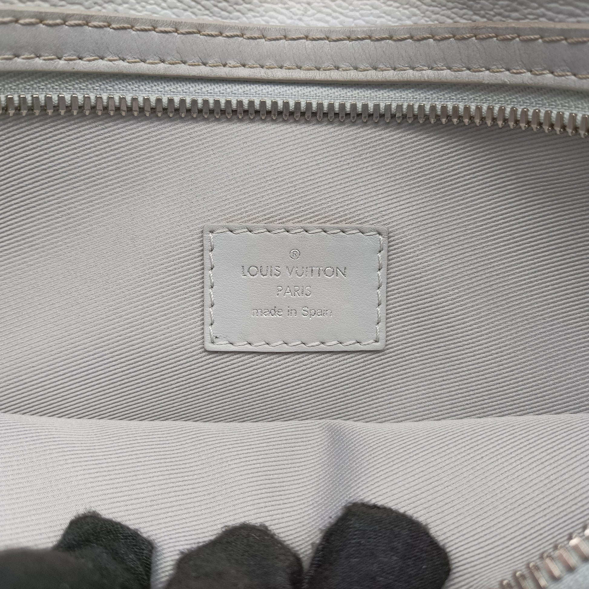Flat Messenger White×orange White Monogram Canvas x Ocher Monogram Denim M44640 CA1139フラットメッセンジャー ブロン×オレンジ ホワイトモノグラムキャンバス×オーカーモノグラムデニム M44640 CA1139