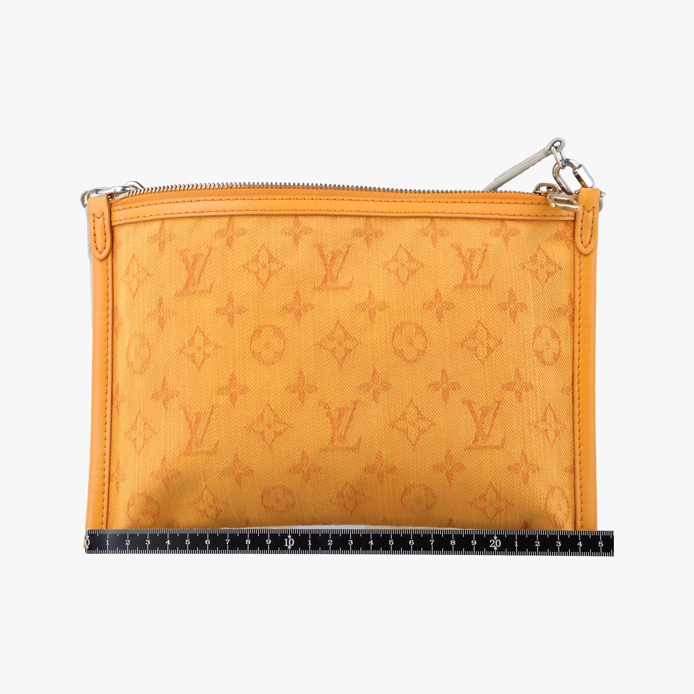 Flat Messenger White×orange White Monogram Canvas x Ocher Monogram Denim M44640 CA1139フラットメッセンジャー ブロン×オレンジ ホワイトモノグラムキャンバス×オーカーモノグラムデニム M44640 CA1139
