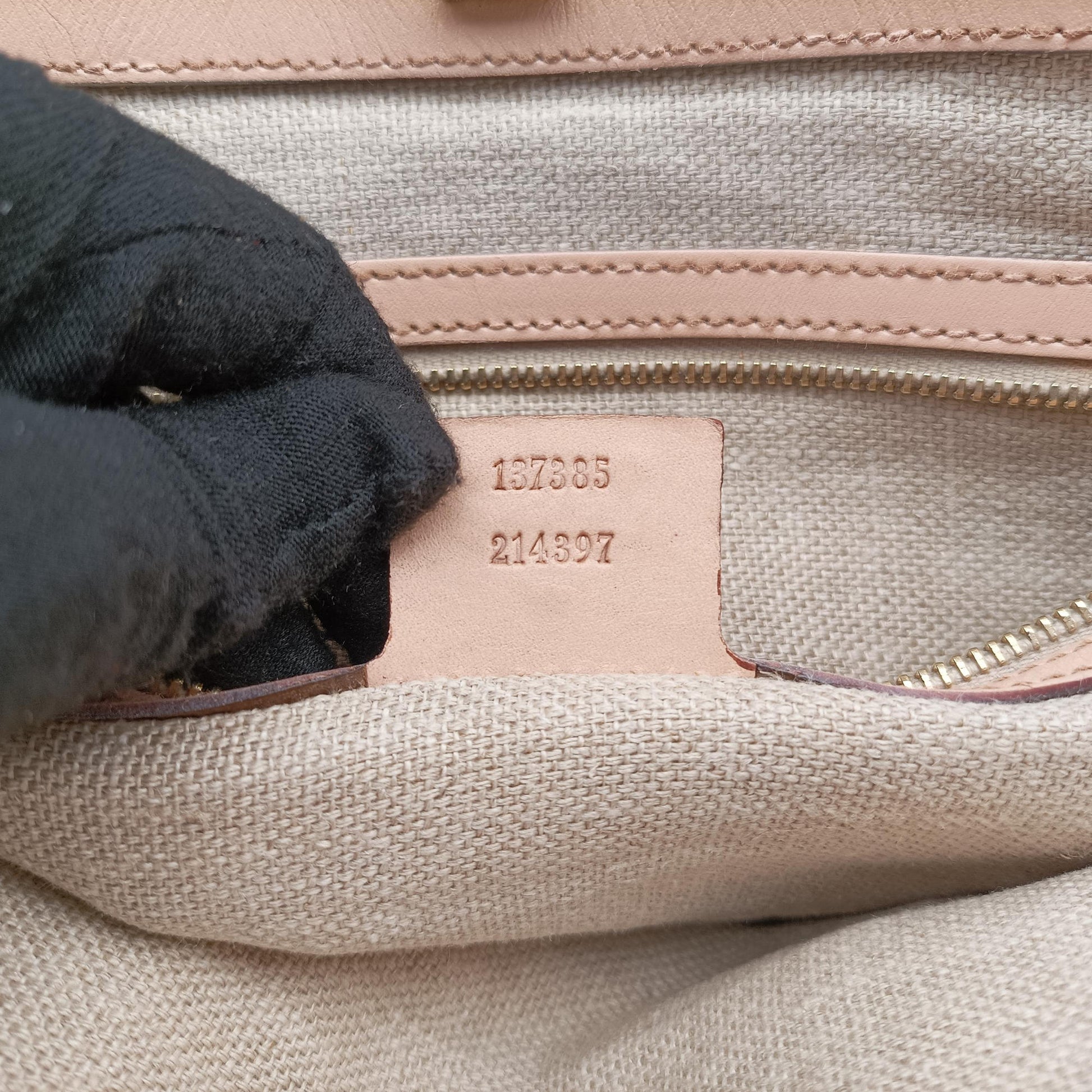 Horsebit Medium Hasler Ivory×Pink×Multicolor canvas×leather 137385 ホースビット ミディアム ハスラー アイボリー×ピンク×マルチカラー キャンバス×レザー 137385 