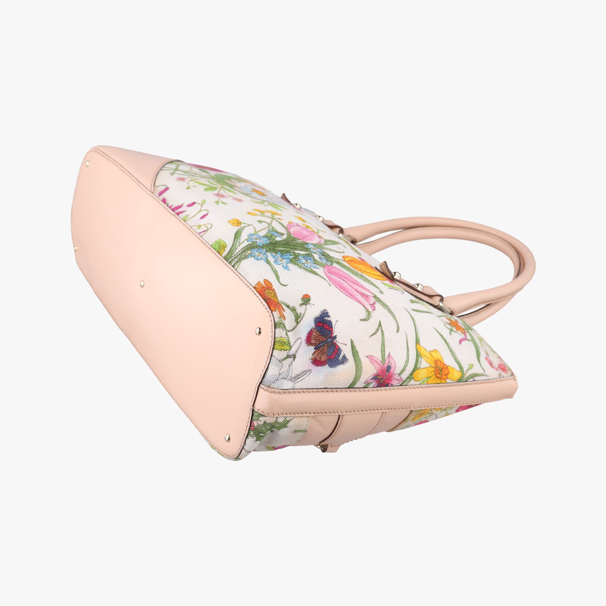 Horsebit Medium Hasler Ivory×Pink×Multicolor canvas×leather 137385 ホースビット ミディアム ハスラー アイボリー×ピンク×マルチカラー キャンバス×レザー 137385 