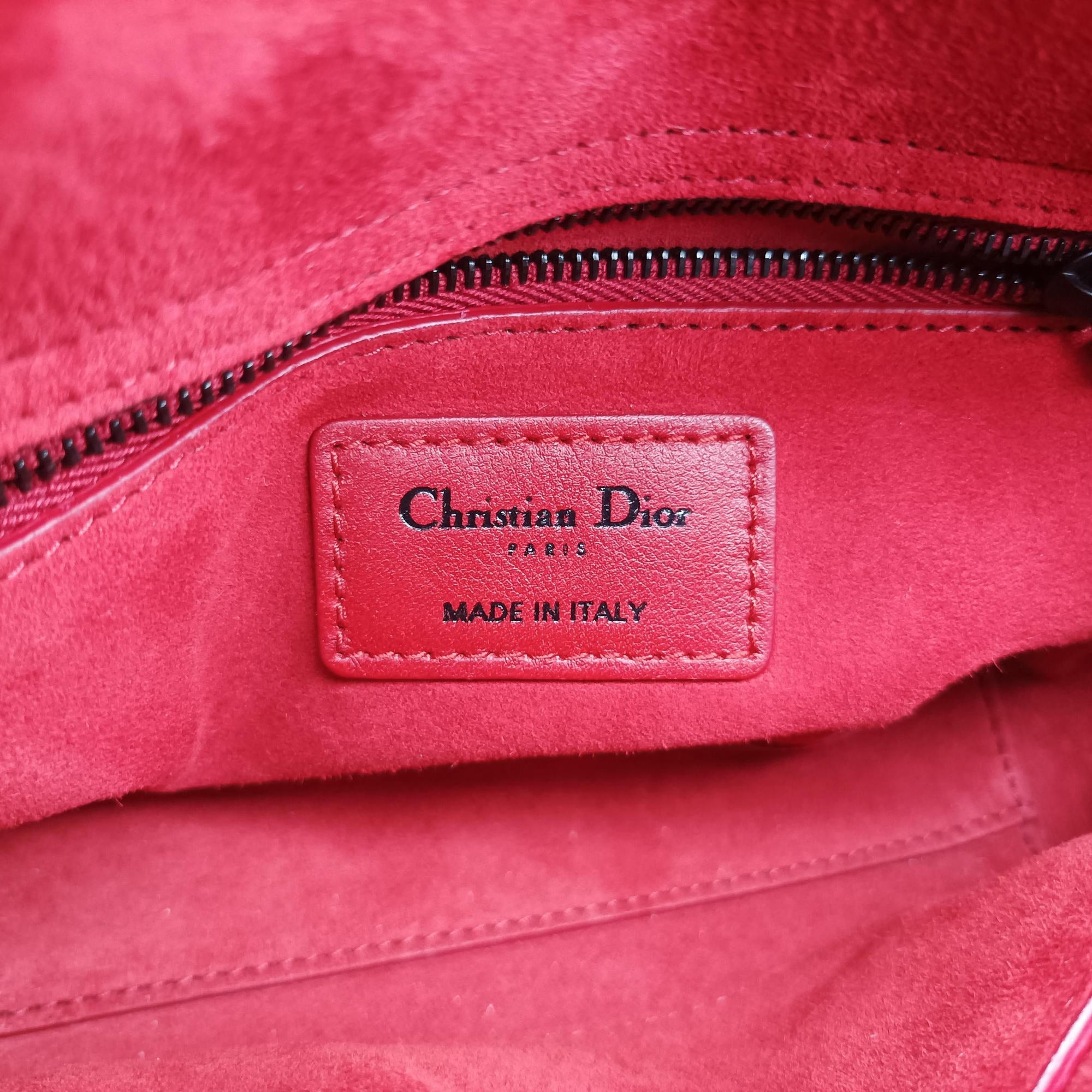 Lady Dior Red Leather 35-MA-0148レディ ディオール ミニ レッド レザー 35-MA-0148