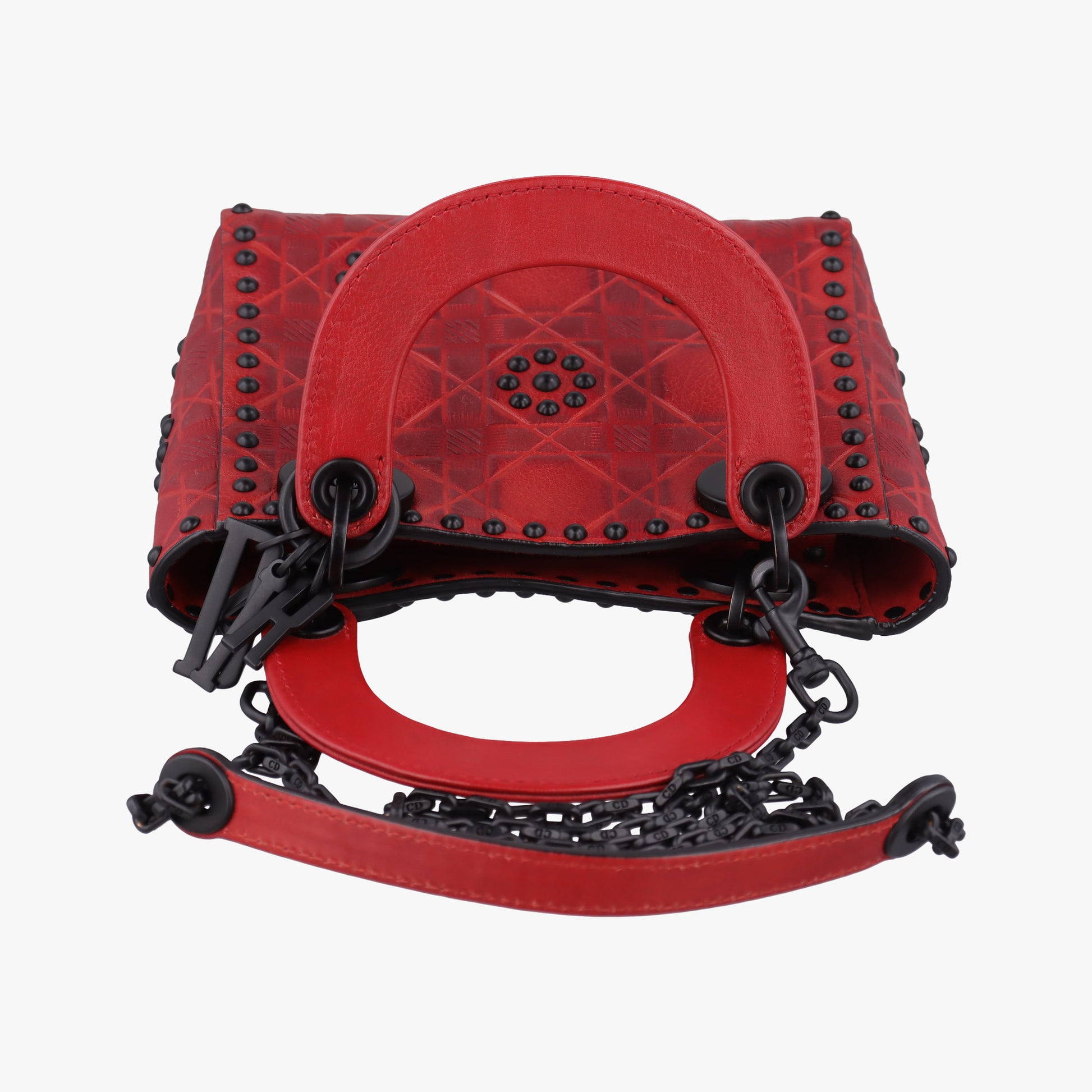 Lady Dior Red Leather 35-MA-0148レディ ディオール ミニ レッド レザー 35-MA-0148