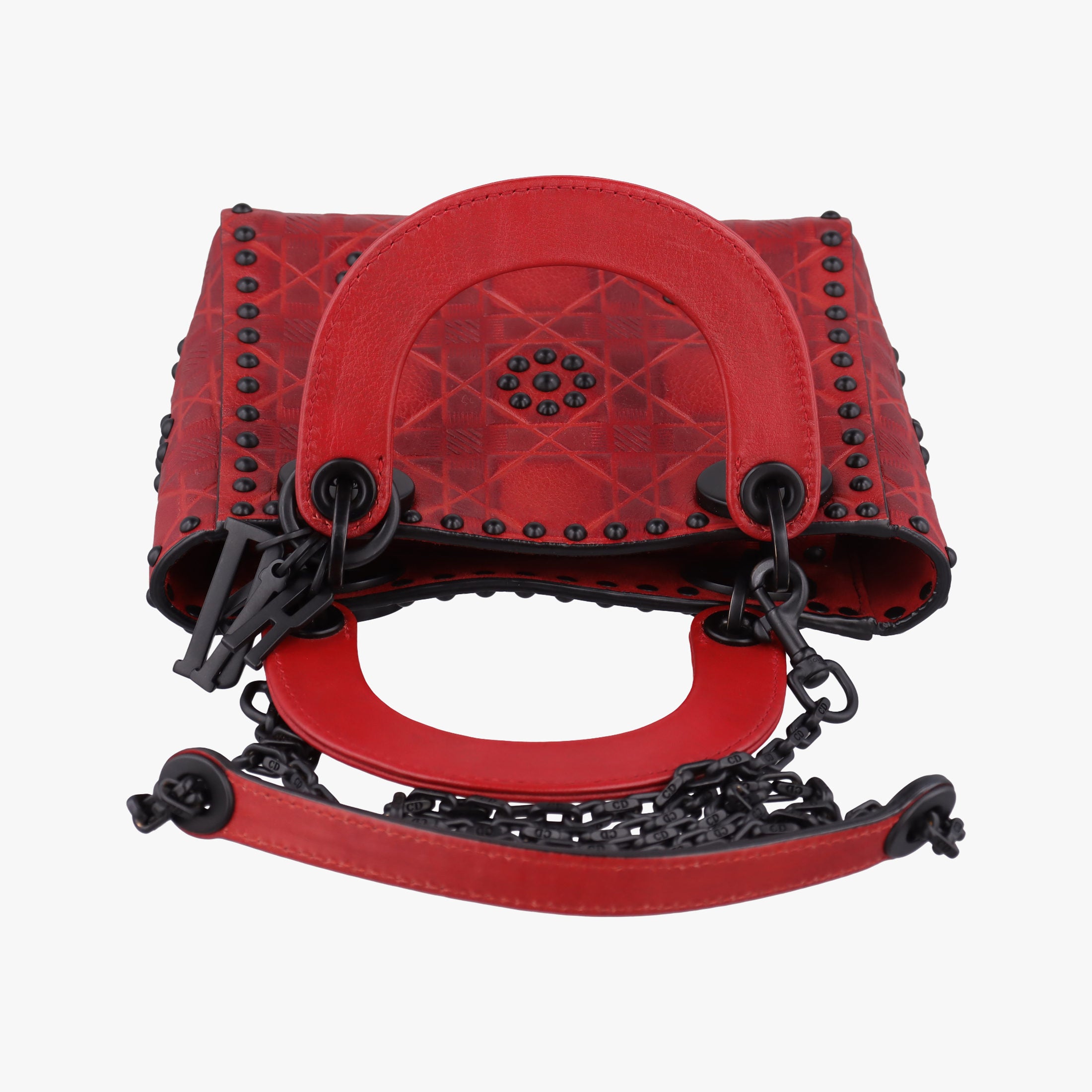 Lady Dior Red Leather 35-MA-0148レディ ディオール ミニ レッド レザー 35-MA-0148