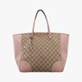Bree Beige×pink Canvas×Leather 323671 E015188356ブリー ベージュ×ピンク キャンバス×レザー 323671 E015188356