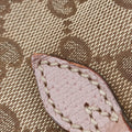 Bree Beige×pink Canvas×Leather 323671 E015188356ブリー ベージュ×ピンク キャンバス×レザー 323671 E015188356