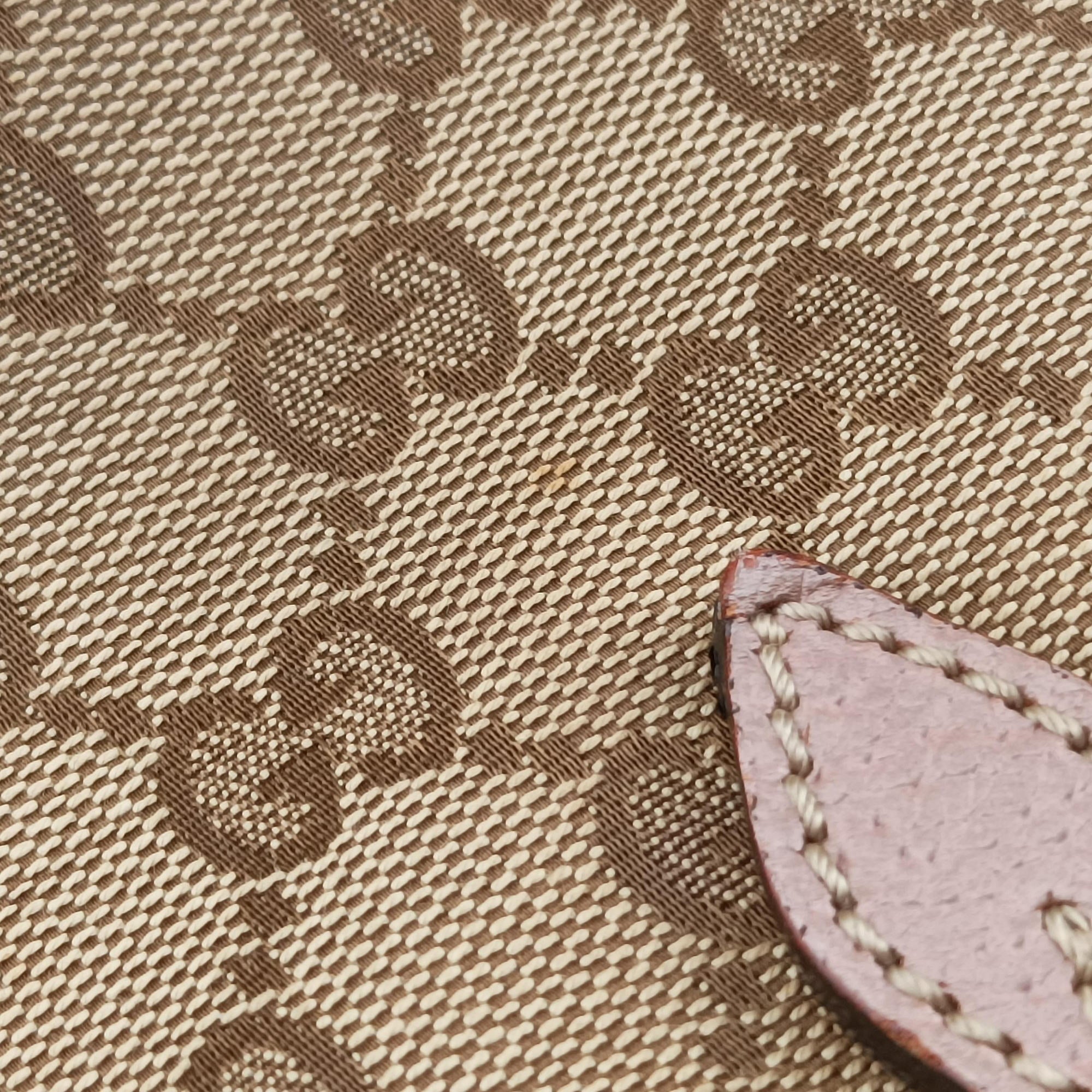 Bree Beige×pink Canvas×Leather 323671 E015188356ブリー ベージュ×ピンク キャンバス×レザー 323671 E015188356