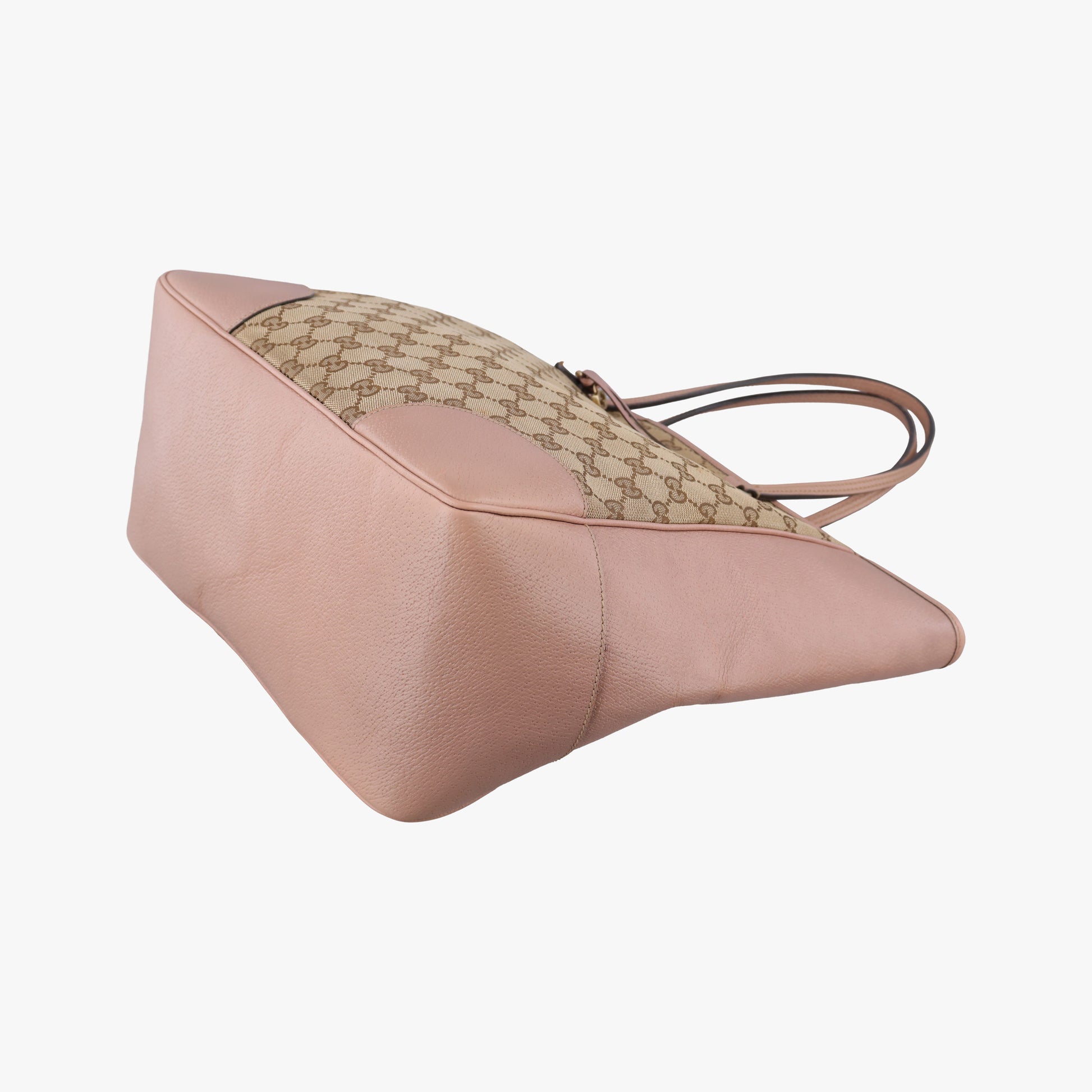 Bree Beige×pink Canvas×Leather 323671 E015188356ブリー ベージュ×ピンク キャンバス×レザー 323671 E015188356