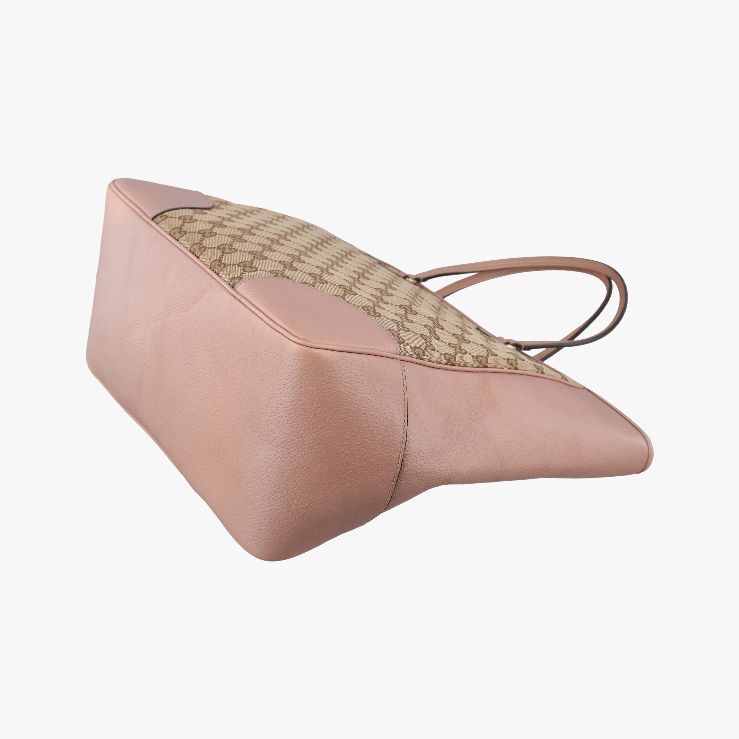 Bree Beige×pink Canvas×Leather 323671 E015188356ブリー ベージュ×ピンク キャンバス×レザー 323671 E015188356