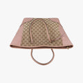 Bree Beige×pink Canvas×Leather 323671 E015188356ブリー ベージュ×ピンク キャンバス×レザー 323671 E015188356