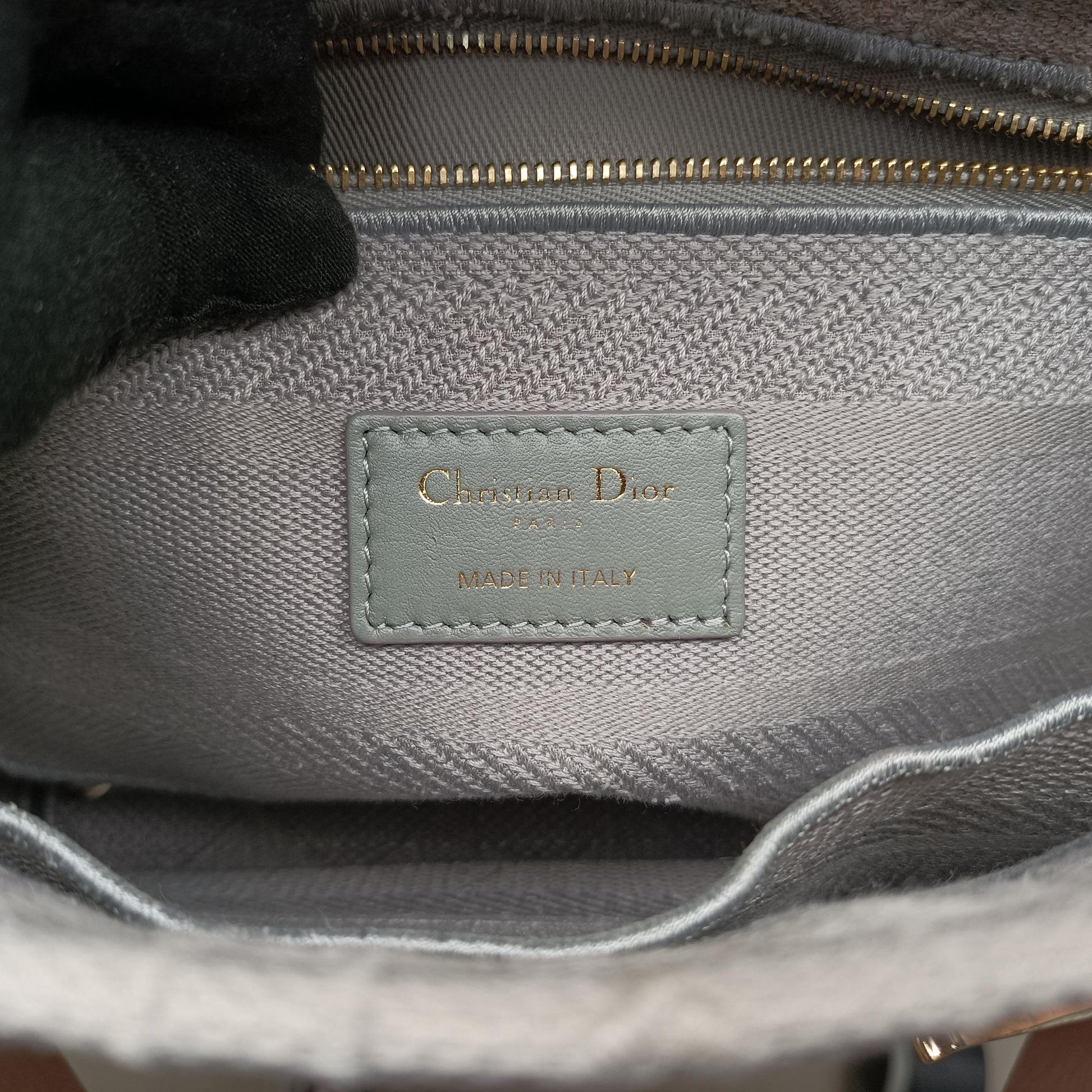 Lady Dior D-lite Grey Jacquard 50-MA-0220 IC Chipレディディオール D-lite グレー ジャガード 50-MA-0220 ICチップ