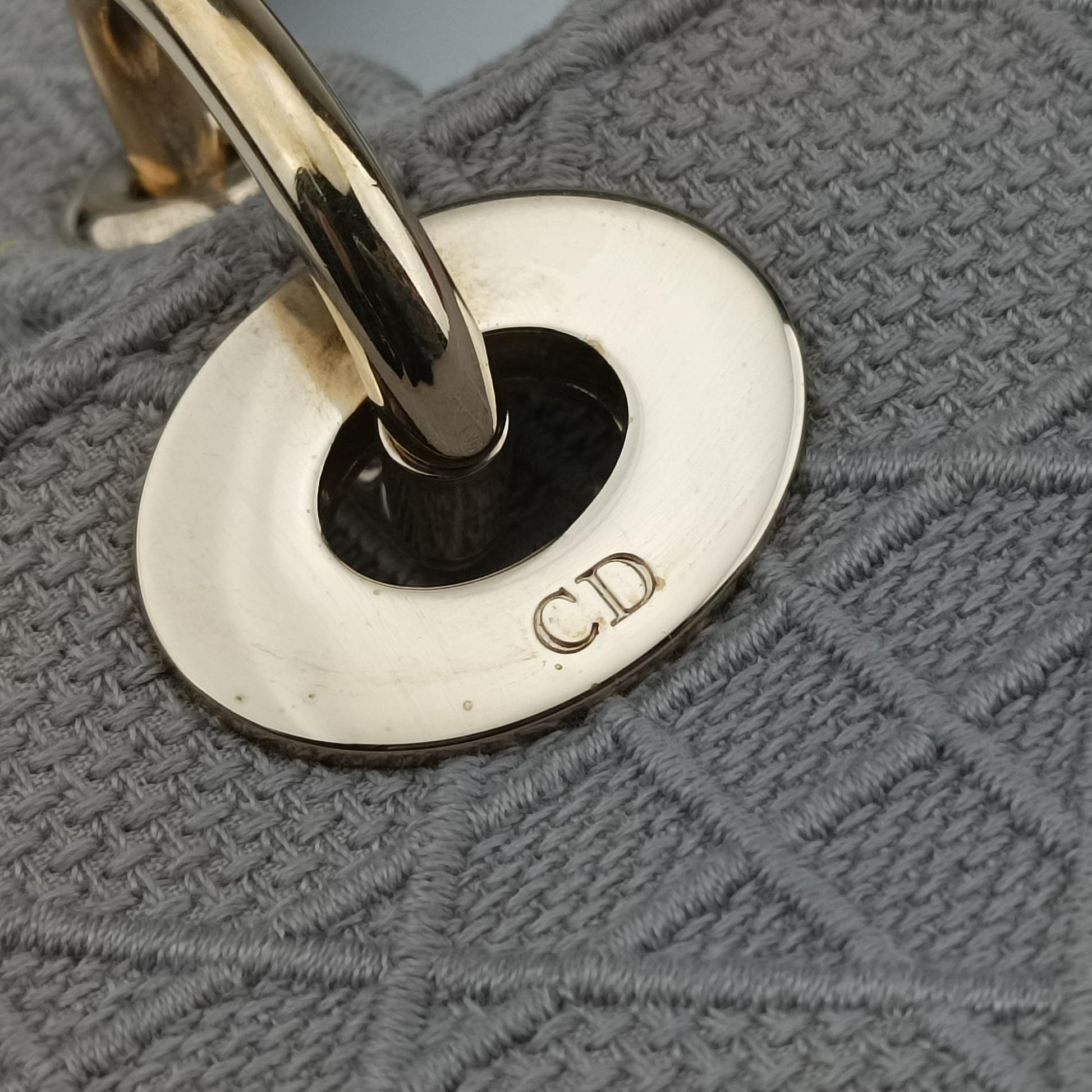 Lady Dior D-lite Grey Jacquard 50-MA-0220 IC Chipレディディオール D-lite グレー ジャガード 50-MA-0220 ICチップ