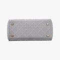 Lady Dior D-lite Grey Jacquard 50-MA-0220 IC Chipレディディオール D-lite グレー ジャガード 50-MA-0220 ICチップ