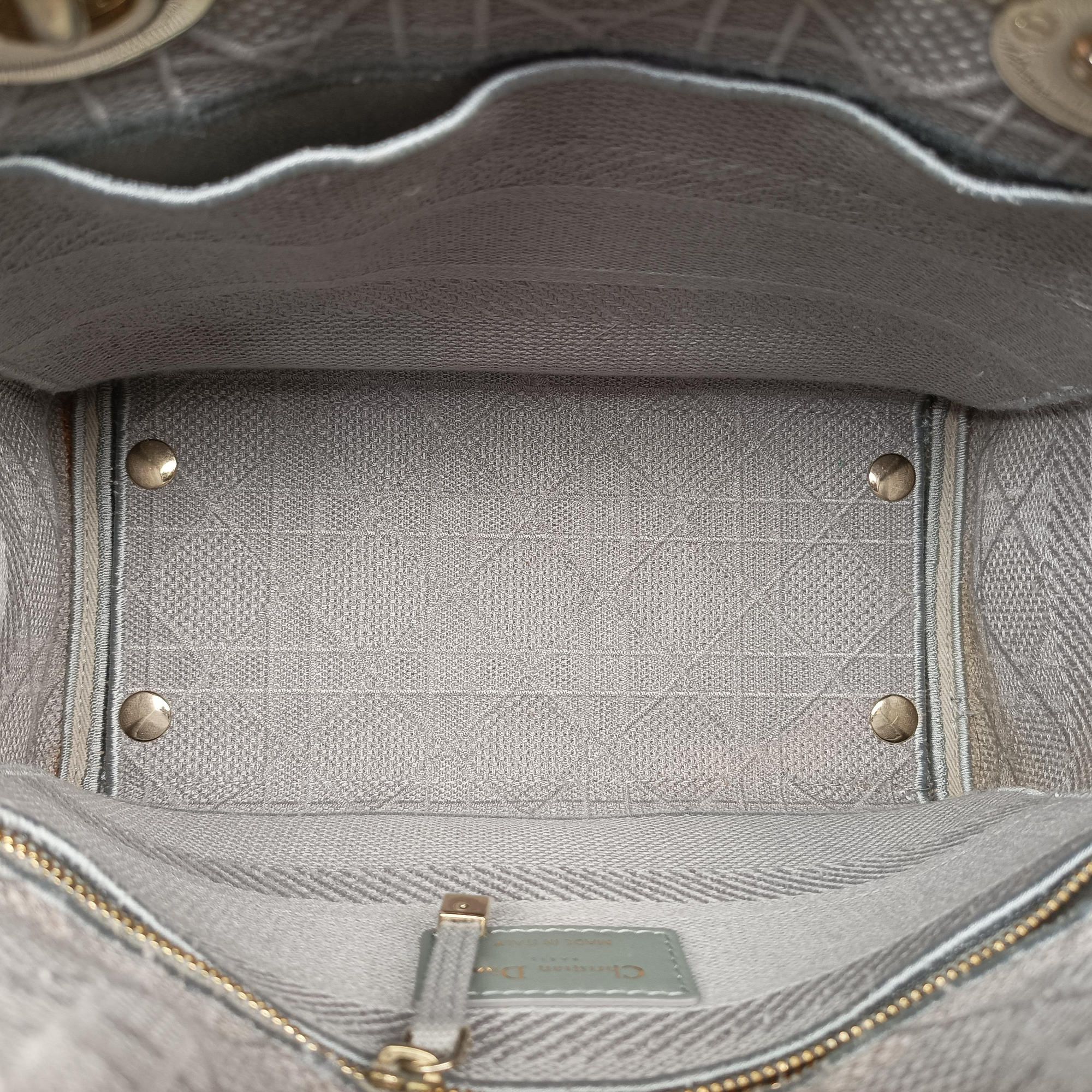 Lady Dior D-lite Grey Jacquard 50-MA-0220 IC Chipレディディオール D-lite グレー ジャガード 50-MA-0220 ICチップ