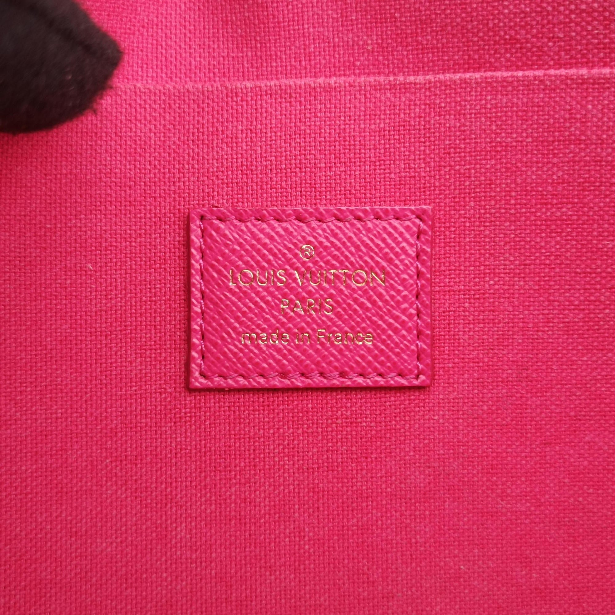 Love Lock Pochette Felicie Brown Monogram × Fuchsia Monogram PVC Coated Canvas M63999 MI5118ラブロック ポシェット フェリシー ブラウン×フューシャ モノグラムPVCコーティングキャンバス M63999 MI5118