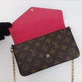 Love Lock Pochette Felicie Brown Monogram × Fuchsia Monogram PVC Coated Canvas M63999 MI5118ラブロック ポシェット フェリシー ブラウン×フューシャ モノグラムPVCコーティングキャンバス M63999 MI5118
