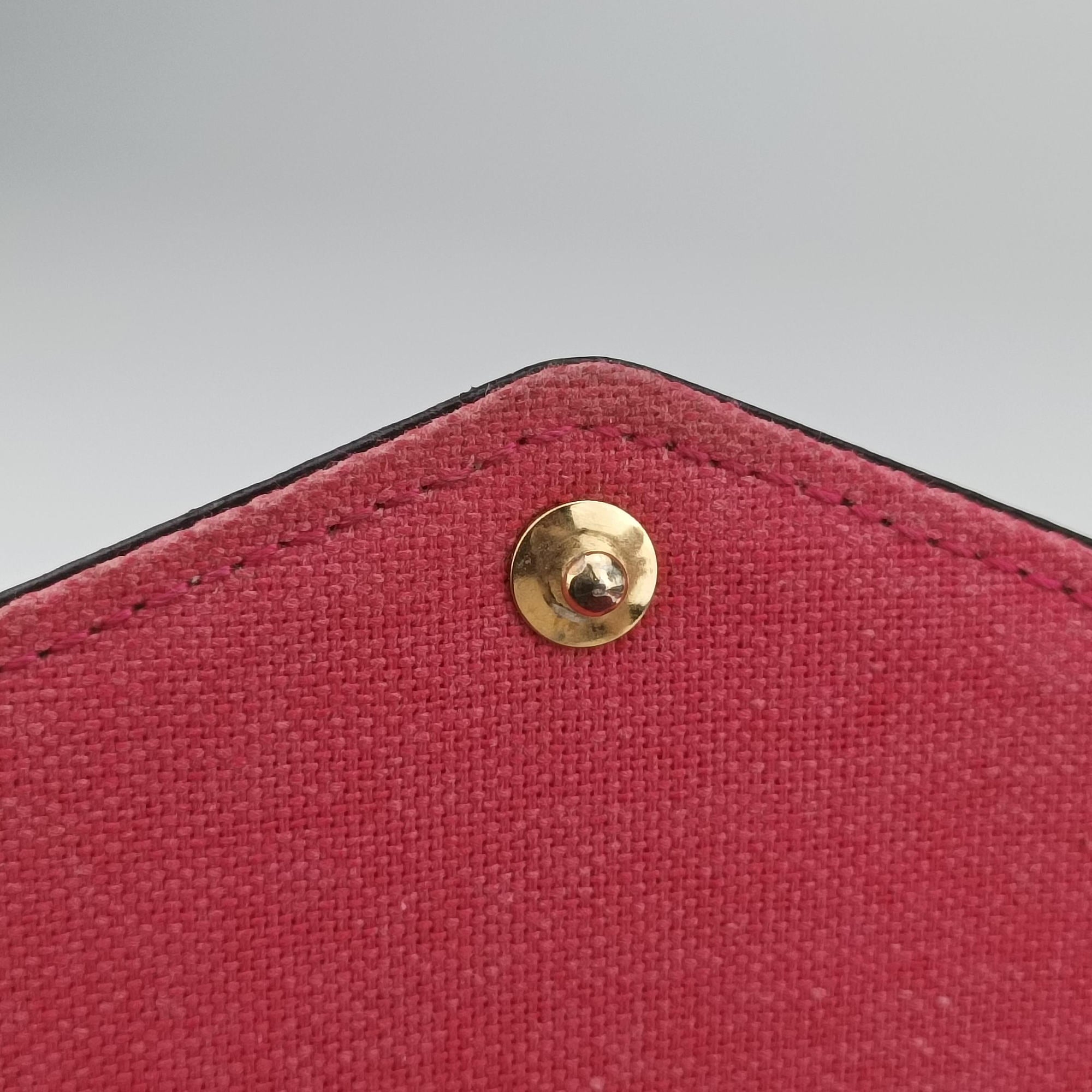 Love Lock Pochette Felicie Brown Monogram × Fuchsia Monogram PVC Coated Canvas M63999 MI5118ラブロック ポシェット フェリシー ブラウン×フューシャ モノグラムPVCコーティングキャンバス M63999 MI5118