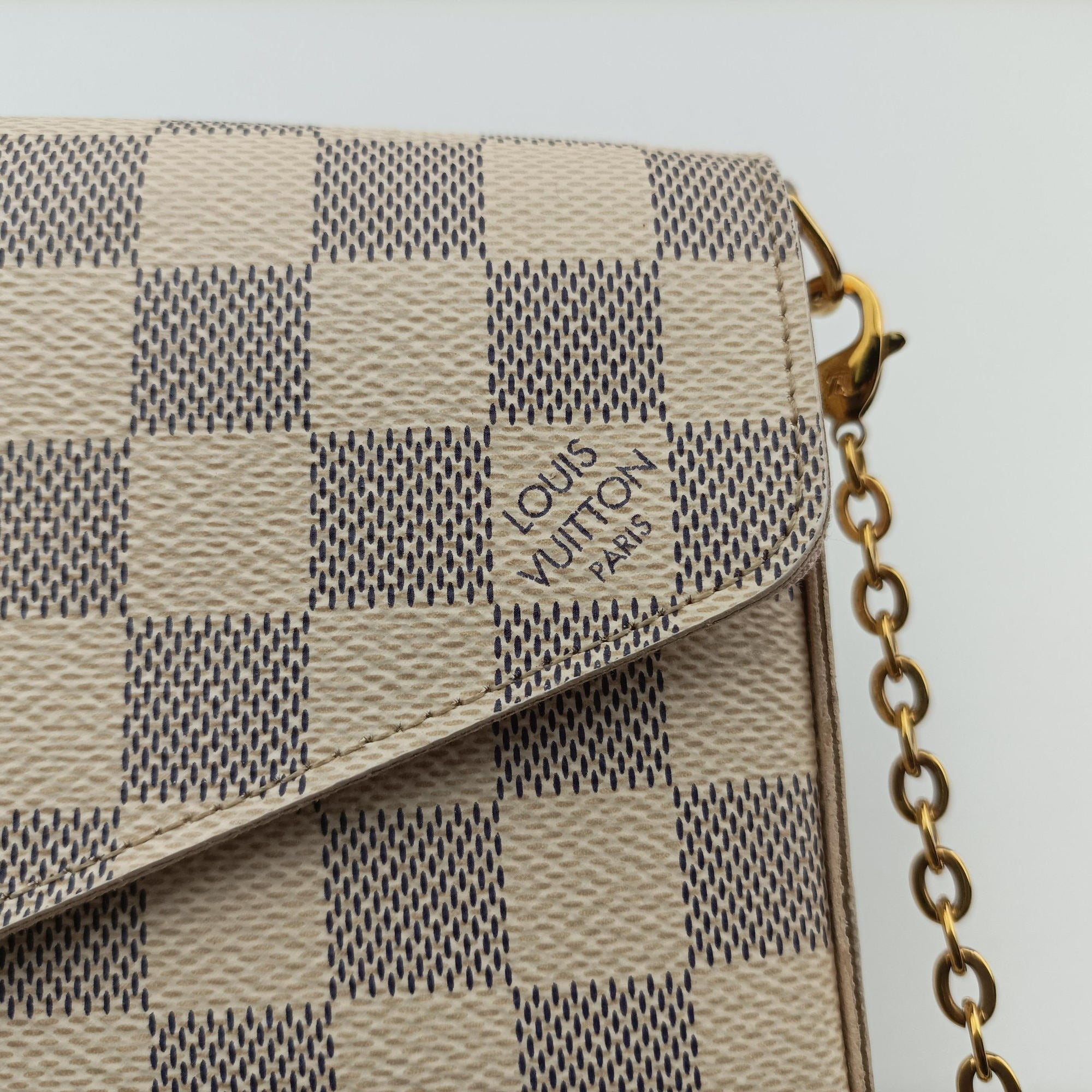 Pochette Felicie Azur Damier Canvas N63106 MI3156ポシェットフェリシー アズール ダミエキャンバス N63106 MI3156