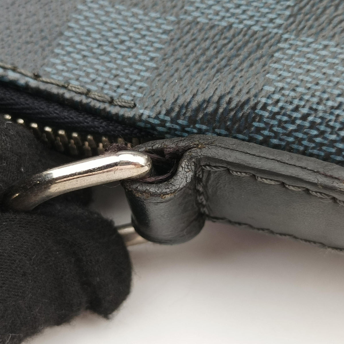 Porte-Documents Jour Black×Navy Damier Cobalt N42241 SR1175ポルトドキュマンジュール PDJ ブラック×ネイビー ダミエ コバルト N42241 SR1175