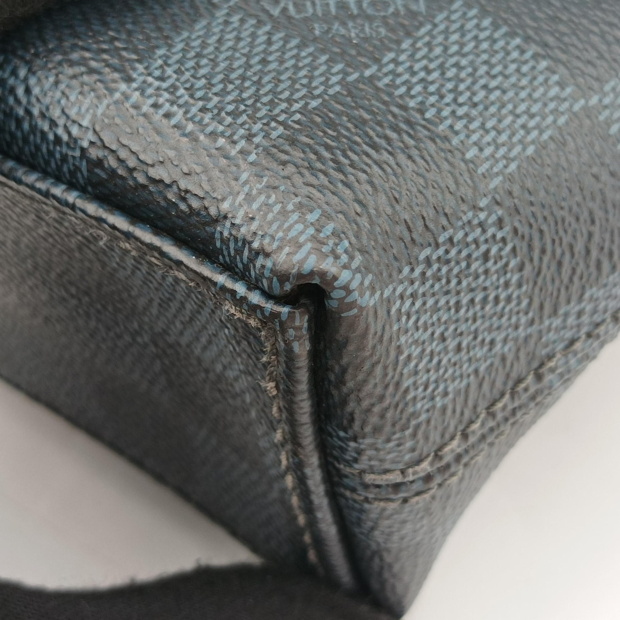 Porte-Documents Jour Black×Navy Damier Cobalt N42241 SR1175ポルトドキュマンジュール PDJ ブラック×ネイビー ダミエ コバルト N42241 SR1175