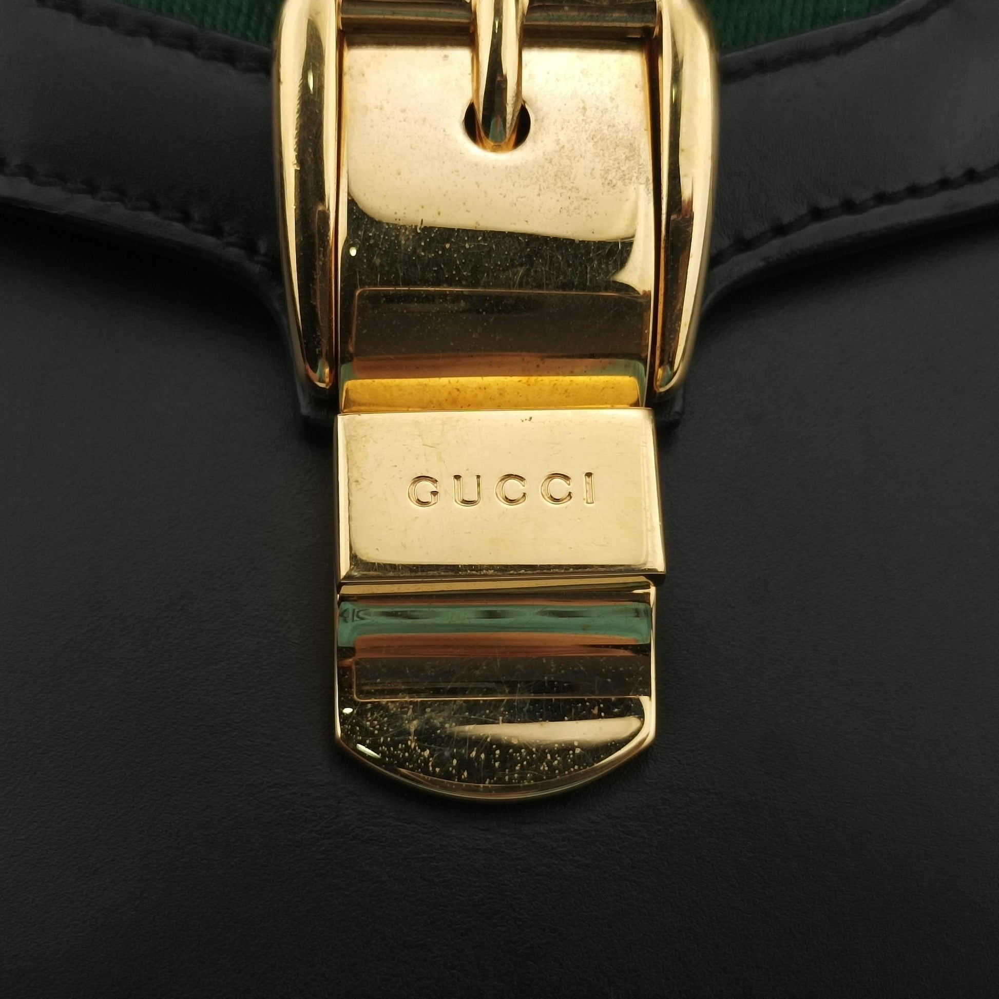 Sylvie Black×green×red Leather 421882 C023285386シルヴィ ブラック×グリーン×レッド レザー 421882 C023285386