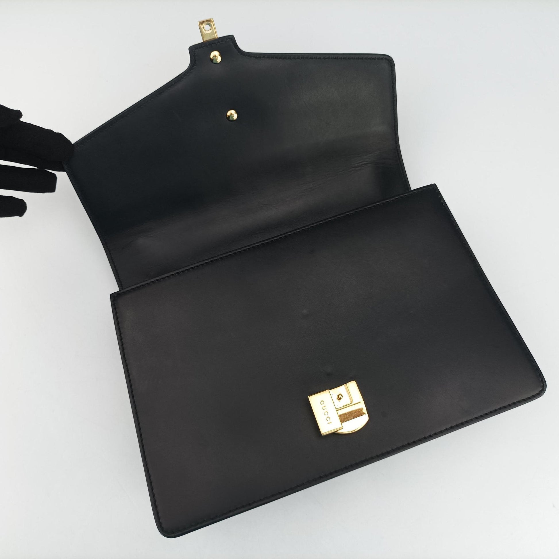 Sylvie Black×green×red Leather 421882 C023285386シルヴィ ブラック×グリーン×レッド レザー 421882 C023285386