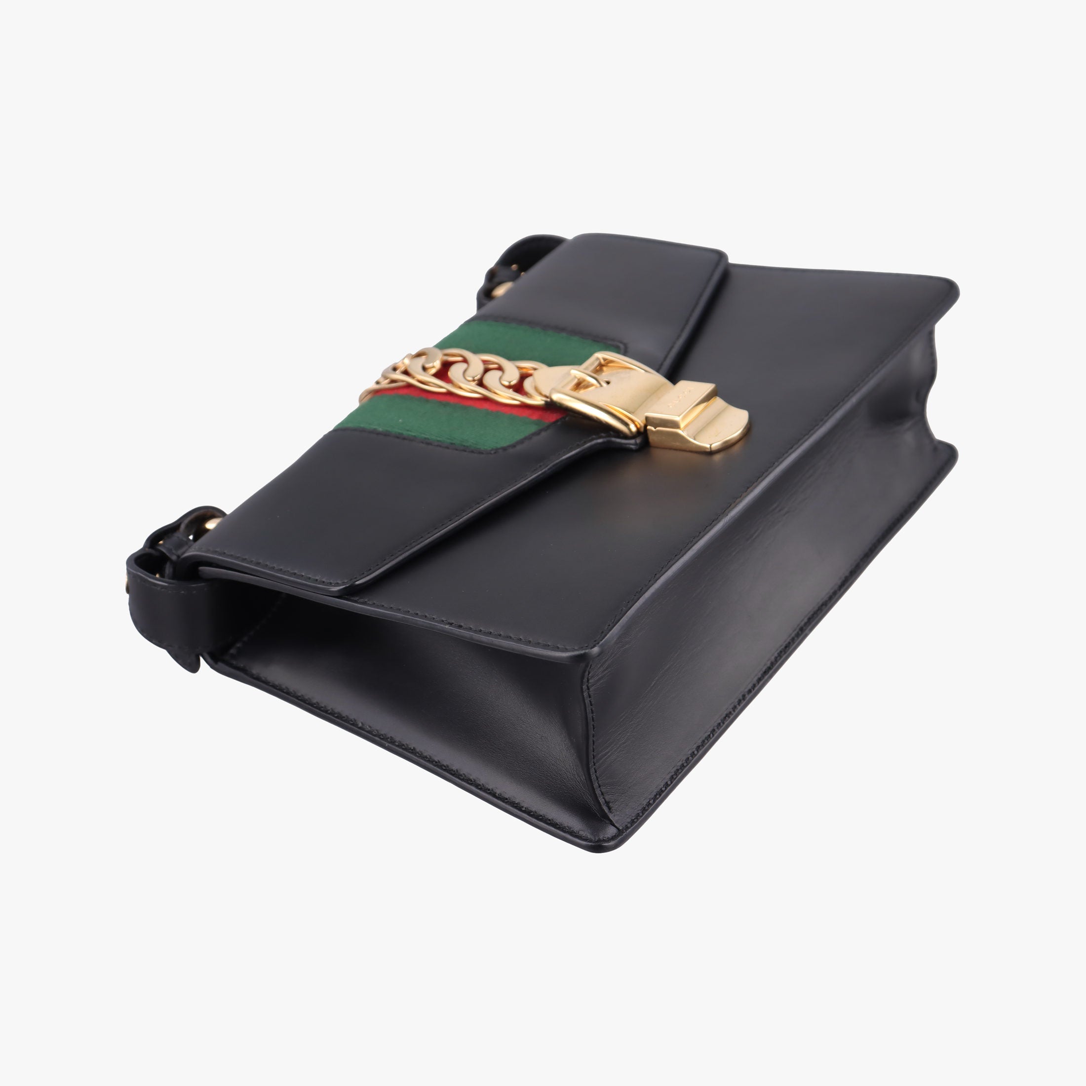 Sylvie Black×green×red Leather 421882 C023285386シルヴィ ブラック×グリーン×レッド レザー 421882 C023285386