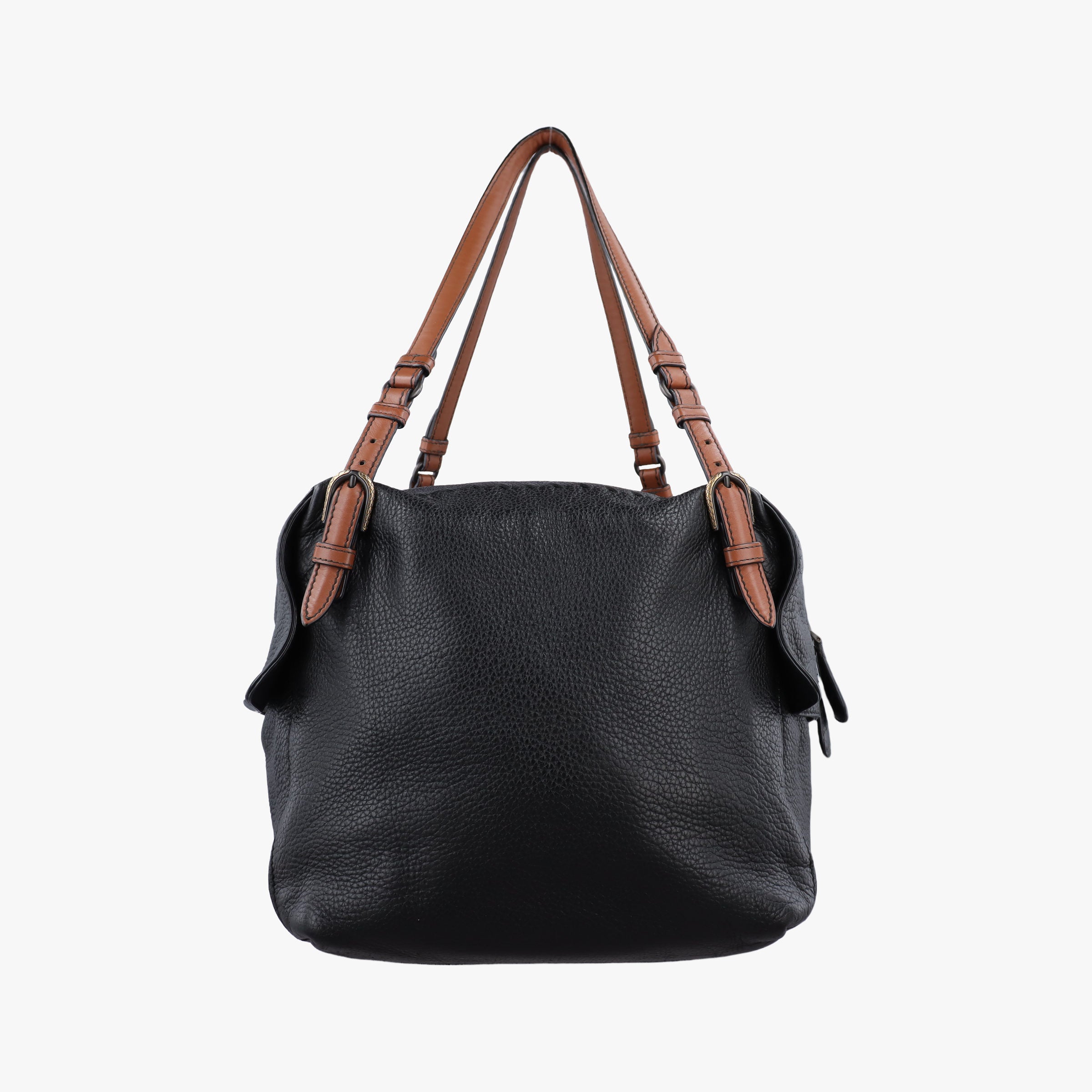 Cube soft bag Black x Brown Leather B06796709Jキューブソフトバッグ ブラック x ブラウン レザー B06796709J