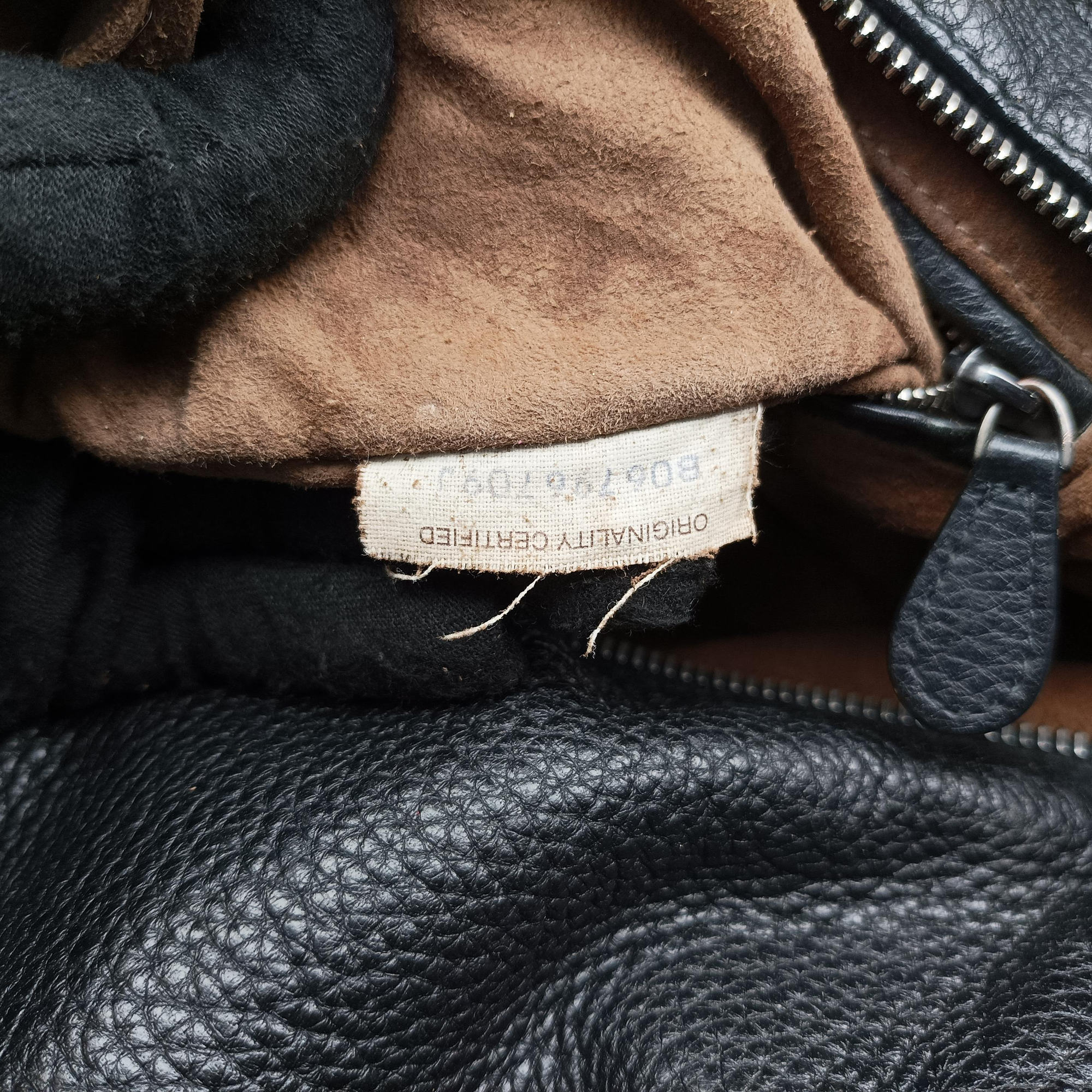 Cube soft bag Black x Brown Leather B06796709Jキューブソフトバッグ ブラック x ブラウン レザー B06796709J