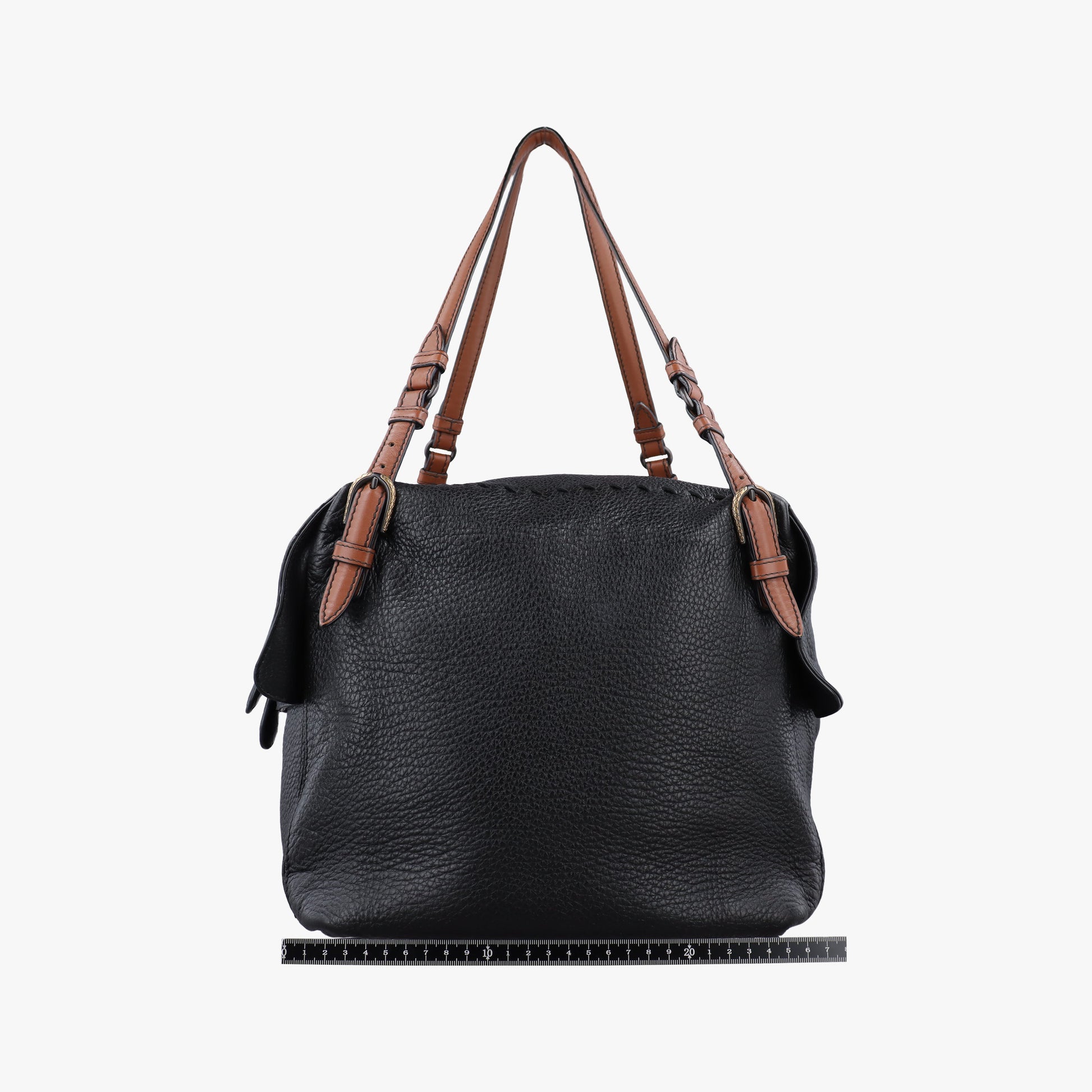 Cube soft bag Black x Brown Leather B06796709Jキューブソフトバッグ ブラック x ブラウン レザー B06796709J