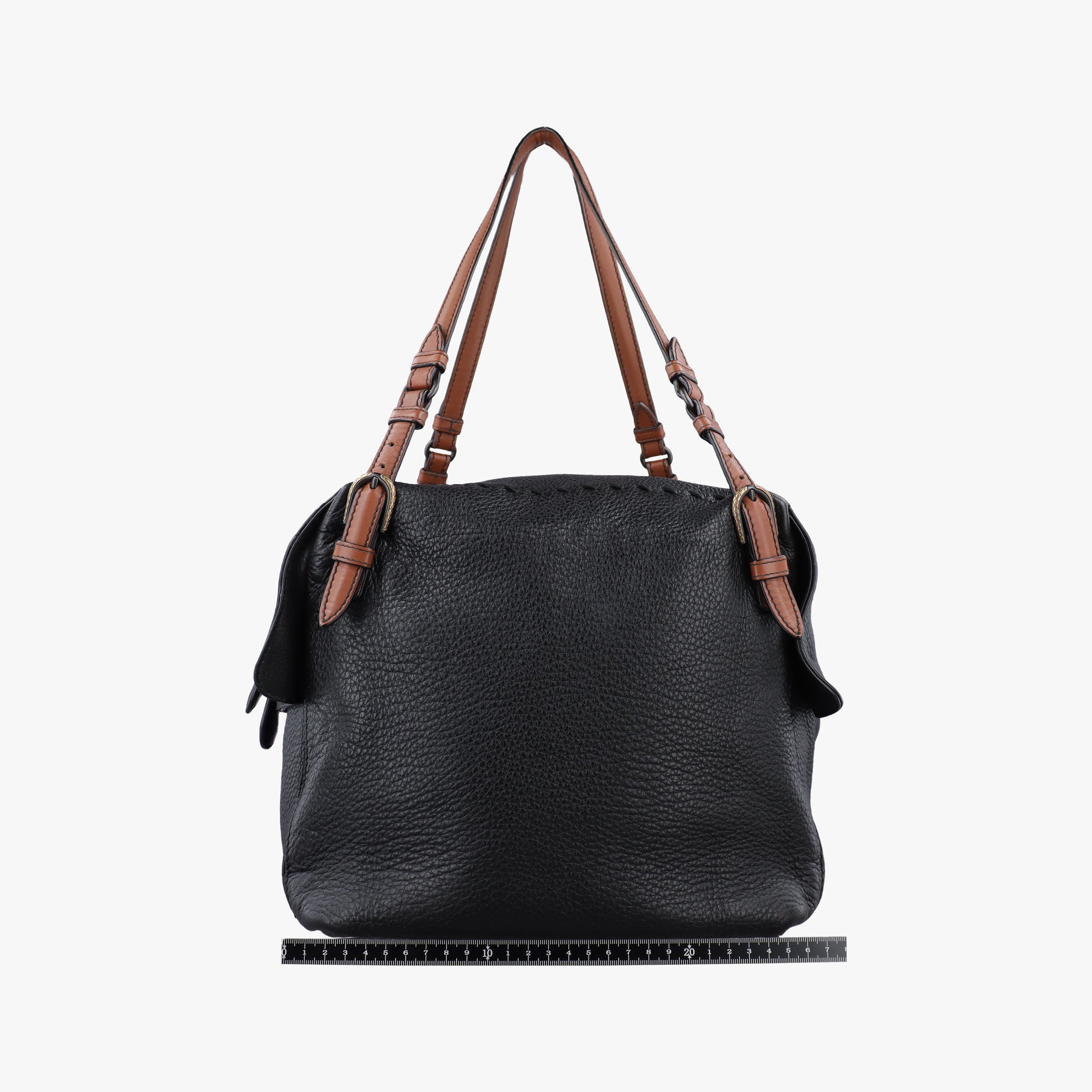Cube soft bag Black x Brown Leather B06796709Jキューブソフトバッグ ブラック x ブラウン レザー B06796709J