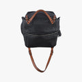 Cube soft bag Black x Brown Leather B06796709Jキューブソフトバッグ ブラック x ブラウン レザー B06796709J