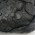 Laser-cut Floral Applique Limited Edition Black Leather 278224 VT610 9613 EPEV 2011 3806 A限定 フラワー パッチワーク ブラック レザー 278224 VT610 9613 EPEV 2011 3806 A