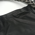 Laser-cut Floral Applique Limited Edition Black Leather 278224 VT610 9613 EPEV 2011 3806 A限定 フラワー パッチワーク ブラック レザー 278224 VT610 9613 EPEV 2011 3806 A