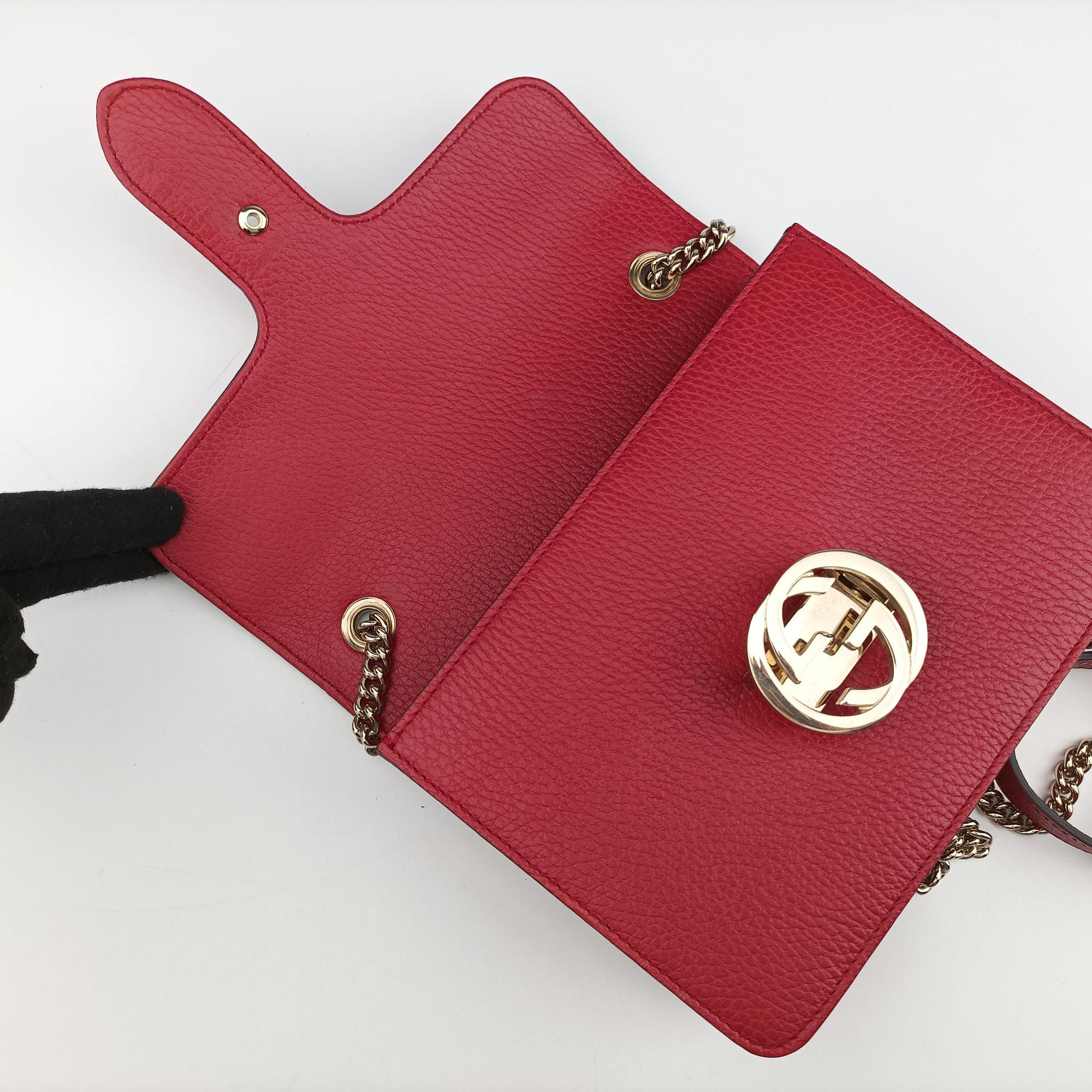 Interlocking G Red Leather 510304 I025750574インターロッキングG レッド レザー 510304 I025750574