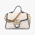 GG Marmont White×navy Leather 583571 E033139517GGマーモント ホワイト×ネイビー レザー 583571 E033139517