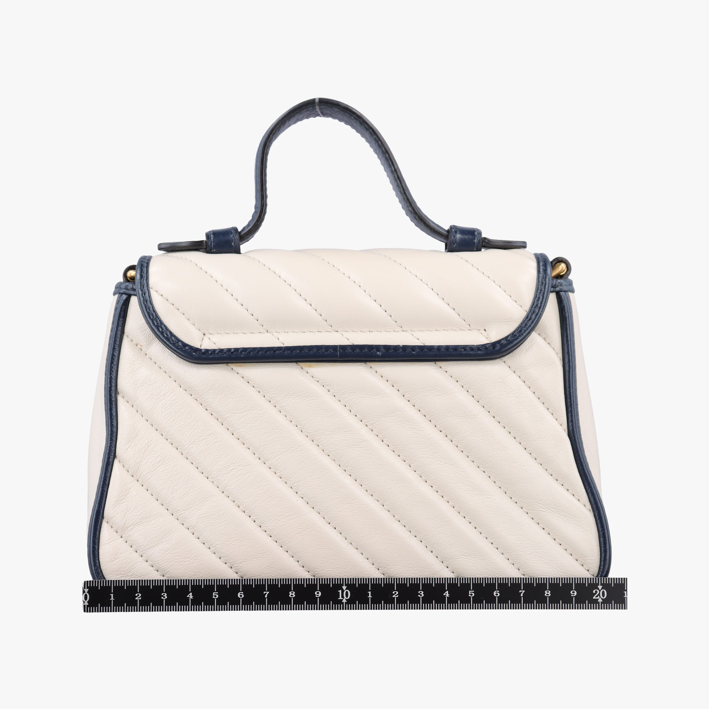 GG Marmont White×navy Leather 583571 E033139517GGマーモント ホワイト×ネイビー レザー 583571 E033139517