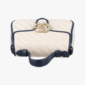 GG Marmont White×navy Leather 583571 E033139517GGマーモント ホワイト×ネイビー レザー 583571 E033139517