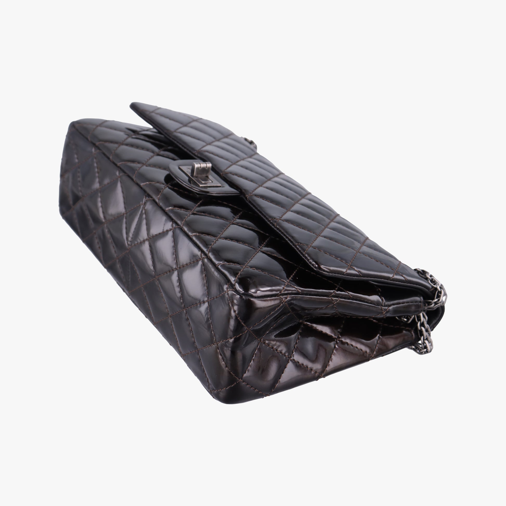 2.55 double flap Matelasse Burgundy Patent Leather A37587 157861282.55 ダブルフラップマトラッセ ワインレッド パテント A37587 15786128