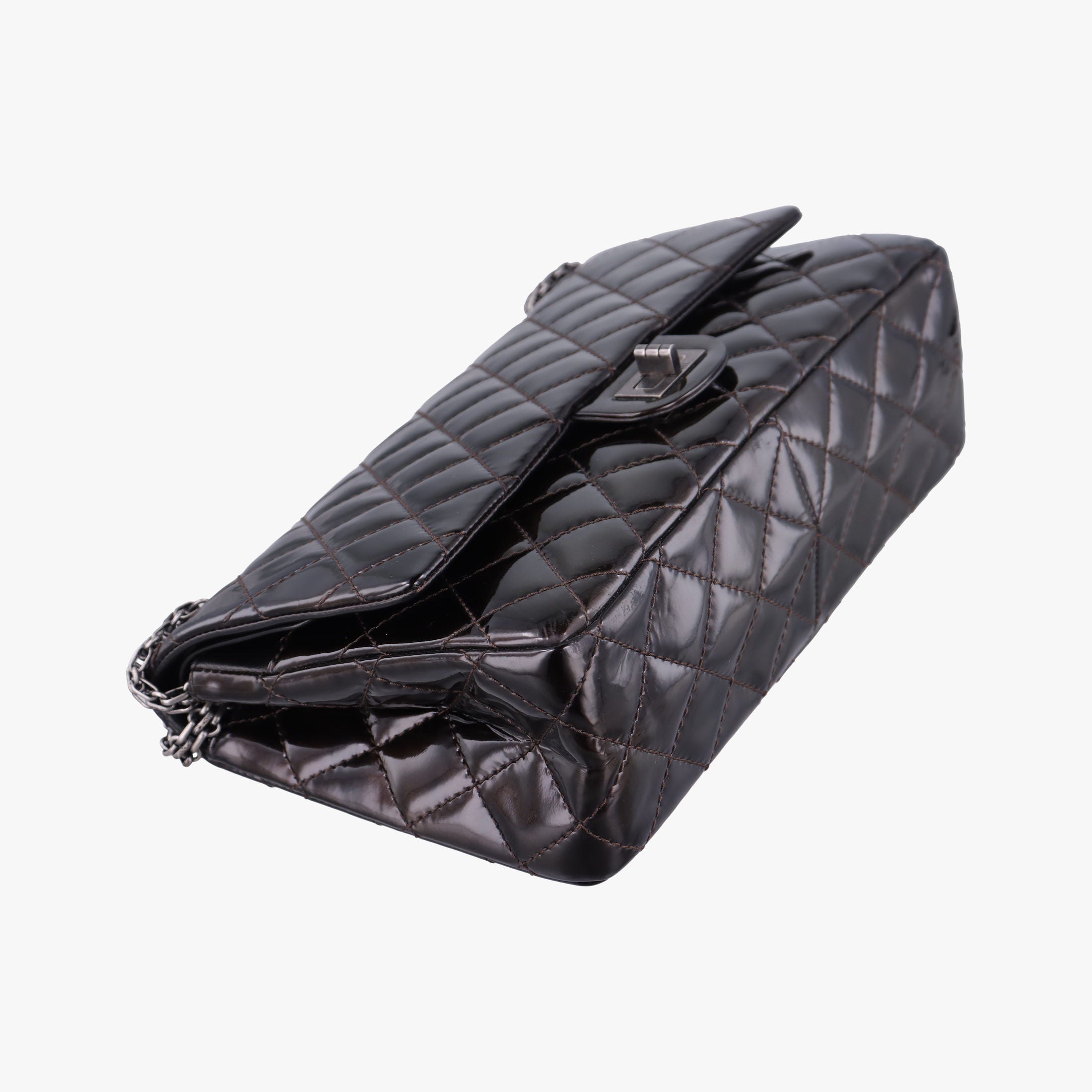 2.55 double flap Matelasse Burgundy Patent Leather A37587 157861282.55 ダブルフラップマトラッセ ワインレッド パテント A37587 15786128