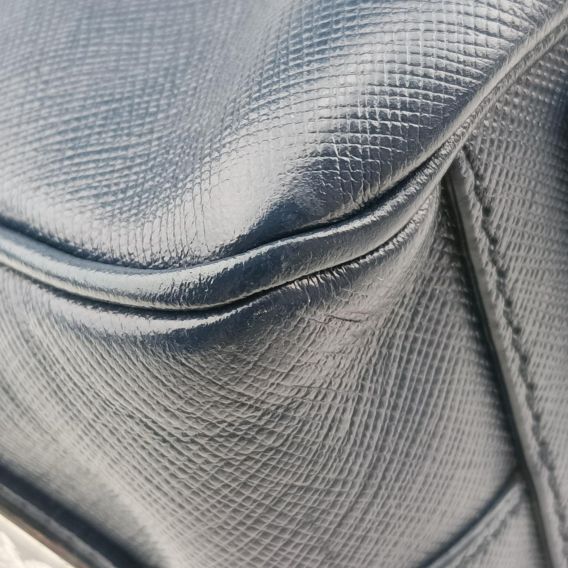 Briefcase Navy SAFFIANO Leather VS305M 173 7/Rブリーフケース ネイビー サフィアーノレザー VS305M 173 7/R