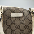 GG plus Spring Joy GG Supreme BEIGE×WHITE PVC coated canvas×leather 193603 A6915278GGプラス ジョイ GGスプリーム ベージュ×ホワイト PVCコーティングキャンバス×レザー 193603 A6915278