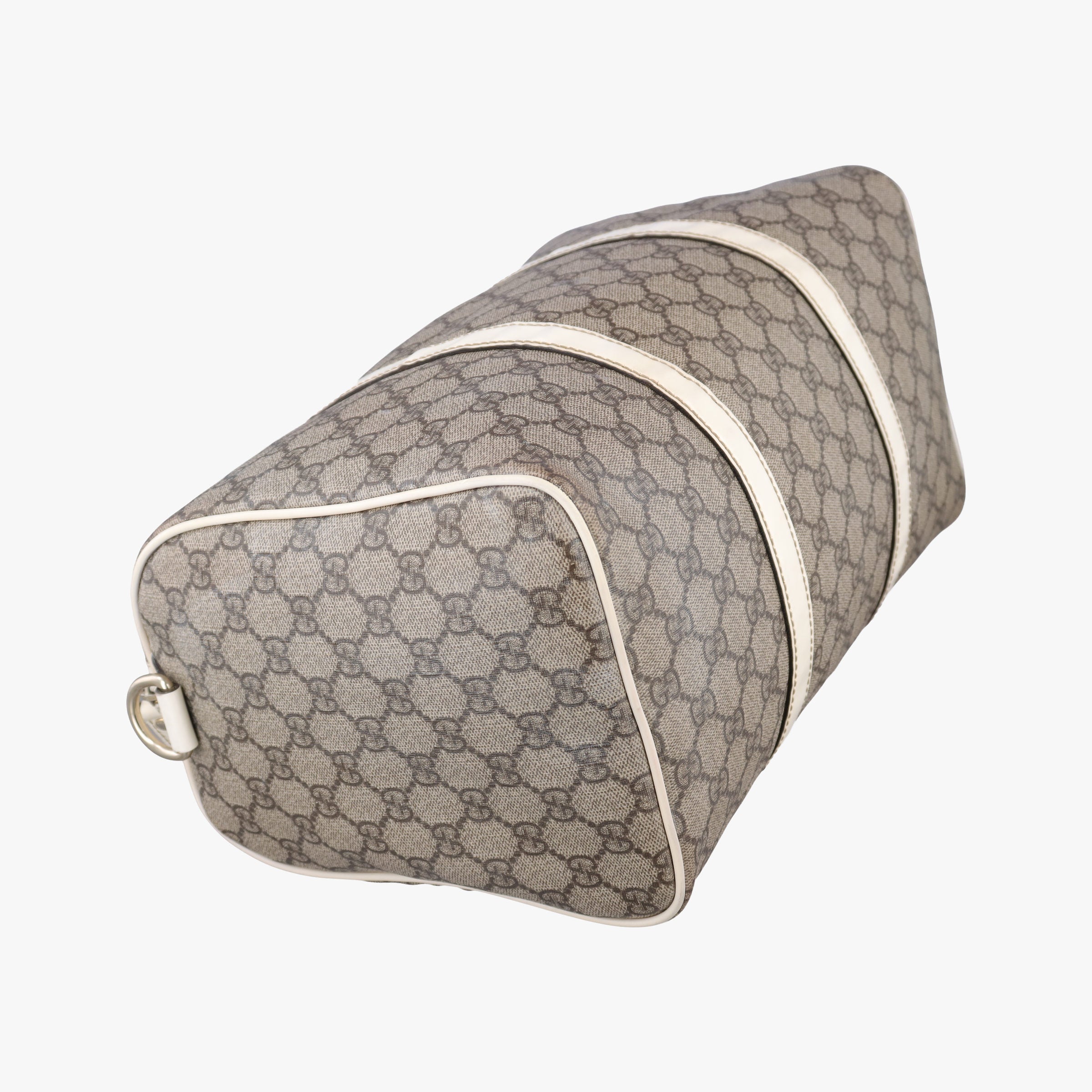 GG plus Spring Joy GG Supreme BEIGE×WHITE PVC coated canvas×leather 193603 A6915278GGプラス ジョイ GGスプリーム ベージュ×ホワイト PVCコーティングキャンバス×レザー 193603 A6915278