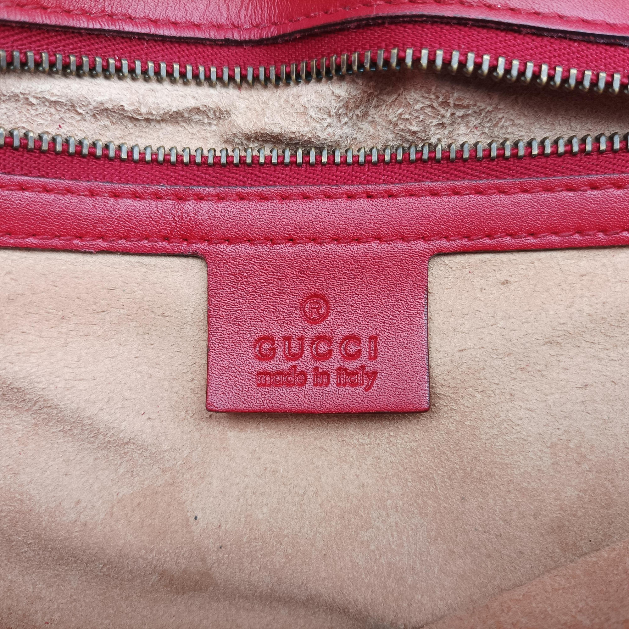 GG Marmont Red Leather 443497 E022040071GGマーモント レッド レザー 443497 E022040071