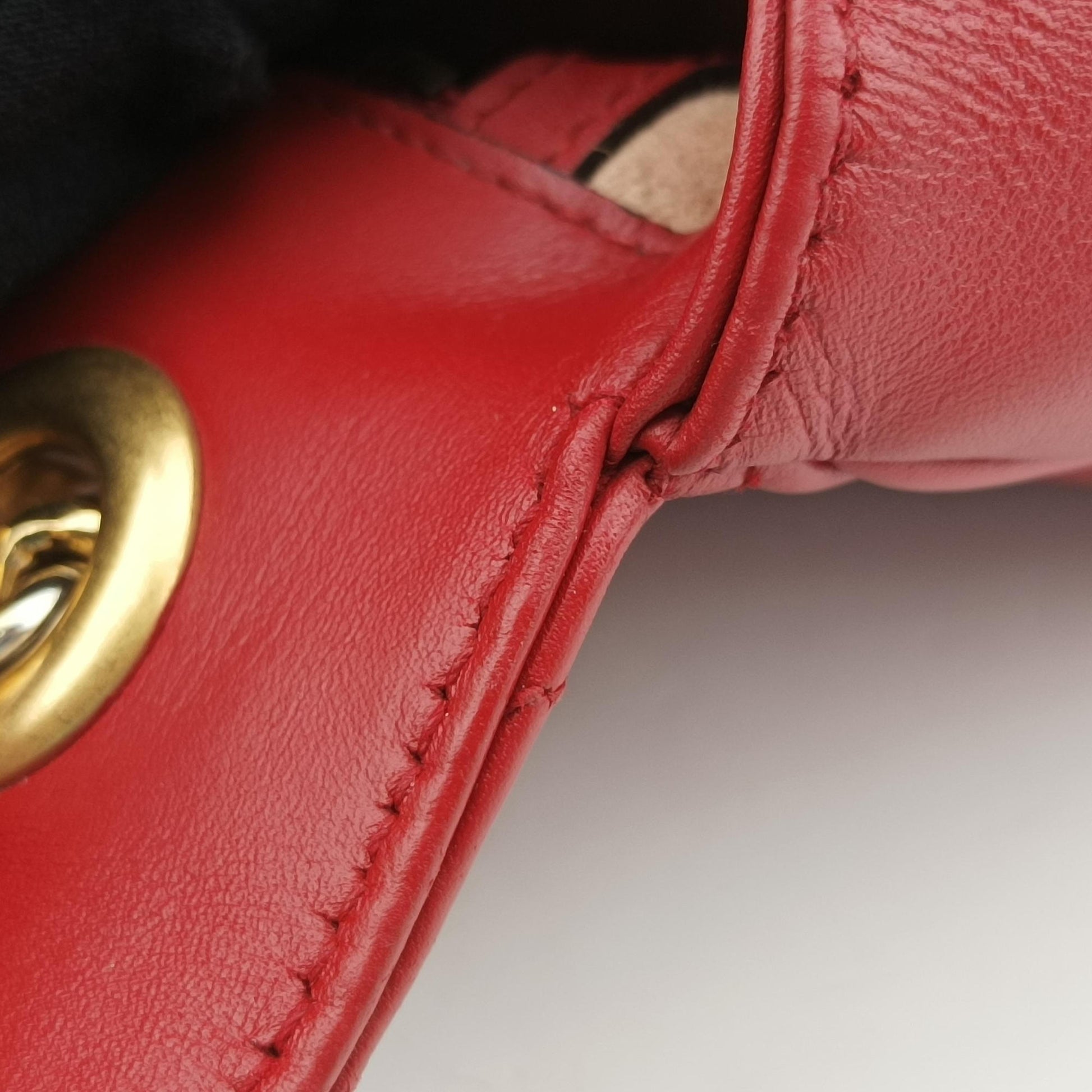 GG Marmont Red Leather 443497 E022040071GGマーモント レッド レザー 443497 E022040071