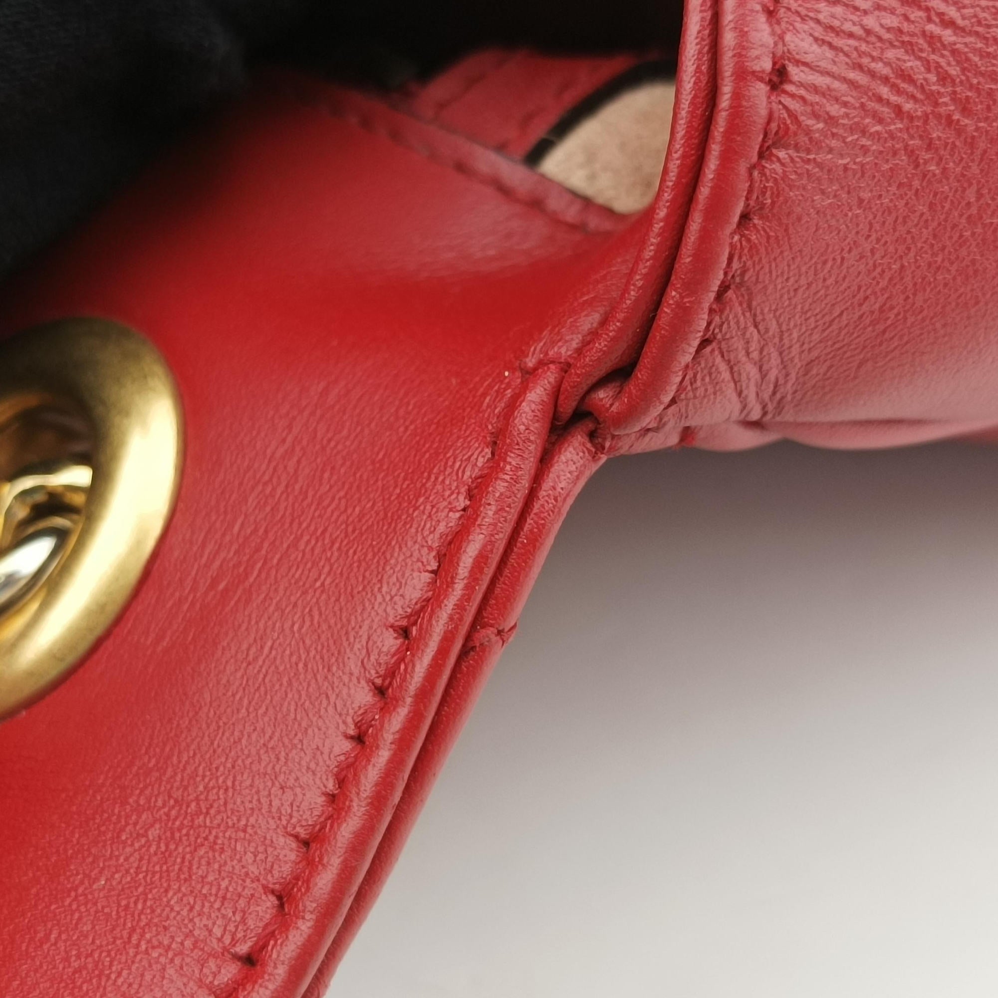 GG Marmont Red Leather 443497 E022040071GGマーモント レッド レザー 443497 E022040071