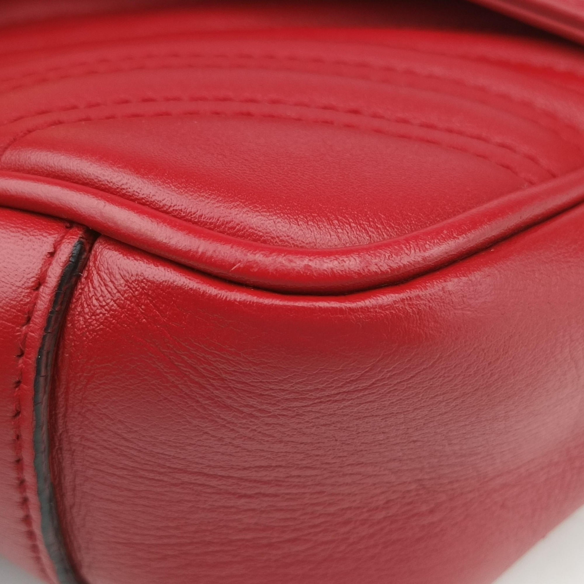 GG Marmont Red Leather 443497 E022040071GGマーモント レッド レザー 443497 E022040071
